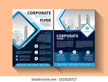 Business abstract vector template. Brochure design, cover modern layout, annual report, poster, flyer in A4 with colorful triangles, geometric shapes for tech, science, market with light background