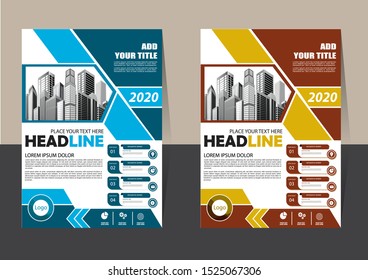Business abstract vector template Brochure design cover modern layout annual report poster flyer in A4 with colorful triangles geometric shapes for tech science market with light background