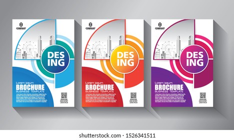Business abstract vector template. Brochure design, cover modern layout, annual report, poster, flyer in A4 with colorful triangles, geometric shapes for tech, science, market with light background
