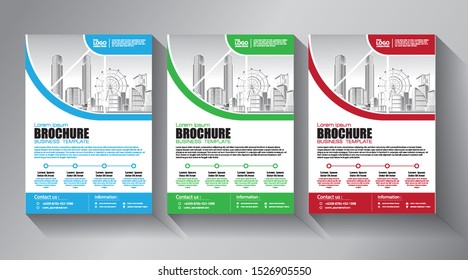 Business abstract vector template. Brochure design, cover modern layout, annual report, poster, flyer in A4 with colorful triangles, geometric shapes for tech, science, market with light background