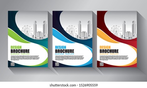 Business abstract vector template. Brochure design, cover modern layout, annual report, poster, flyer in A4 with colorful triangles, geometric shapes for tech, science, market with light background
