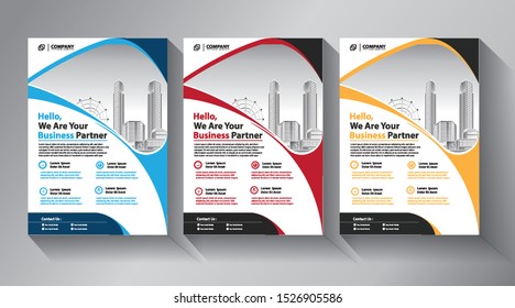 Business abstract vector template. Brochure design, cover modern layout, annual report, poster, flyer in A4 with colorful triangles, geometric shapes for tech, science, market with light background