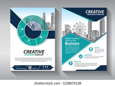 Business abstract vector template. Brochure design, cover modern layout, annual report, poster, flyer in A4 with colorful triangles, geometric shapes for tech, science, market with light background