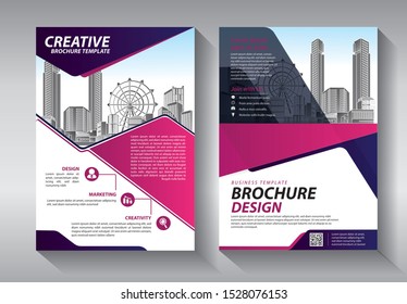 Business abstract vector template. Brochure design, cover modern layout, annual report, poster, flyer in A4 with colorful geometric shapes for tech, science, market with light background