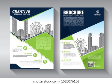 Business abstract vector template. Brochure design, cover modern layout, annual report, poster, flyer in A4 with colorful geometric shapes for tech, science, market with light background