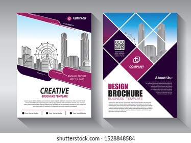 Business abstract vector template. Brochure design, cover modern layout, annual report, poster, flyer in A4 with colorful triangles, geometric shapes for tech, science, market with light background