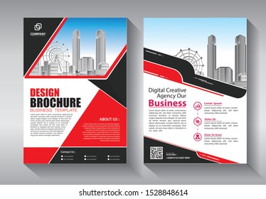 Business abstract vector template. Brochure design, cover modern layout, annual report, poster, flyer in A4 with colorful triangles, geometric shapes for tech, science, market with light background