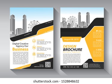 Business abstract vector template. Brochure design, cover modern layout, annual report, poster, flyer in A4 with colorful triangles, geometric shapes for tech, science, market with light background