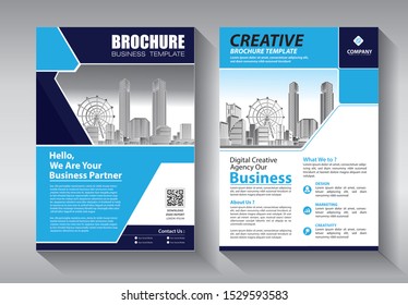 Business abstract vector template. Brochure design, cover modern layout, annual report, poster, flyer in A4 with colorful triangles, geometric shapes for tech, science, market with light background