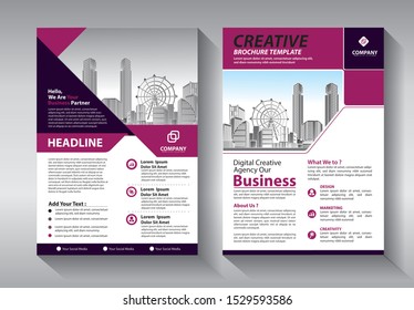 Business abstract vector template. Brochure design, cover modern layout, annual report, poster, flyer in A4 with colorful triangles, geometric shapes for tech, science, market with light background