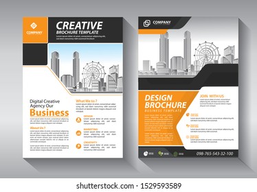 Business abstract vector template. Brochure design, cover modern layout, annual report, poster, flyer in A4 with colorful triangles, geometric shapes for tech, science, market with light background