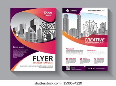 Business abstract vector template. Brochure design, cover modern layout, annual report, poster, flyer in A4 with colorful triangles, geometric shapes for tech, science, market with light background
