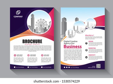 Business abstract vector template. Brochure design, cover modern layout, annual report, poster, flyer in A4 with colorful triangles, geometric shapes for tech, science, market with light background