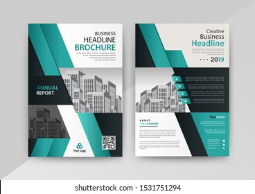 Business abstract vector template for Brochure, AnnualReport, Magazine, Poster, Corporate Presentation, Portfolio, Flyer, infographic with blue and white color size A4, Front and back. Vector