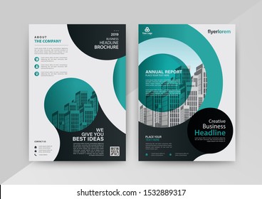 Business abstract vector template for Brochure, AnnualReport, Magazine, Poster, Corporate Presentation, Portfolio, Flyer, infographic with blue and black color size A4, Front and back. Vector