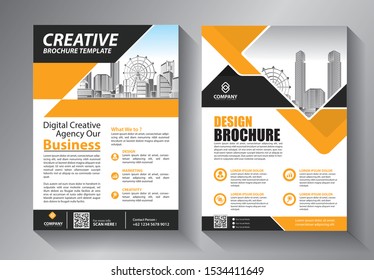 
Business abstract vector template. Brochure design, cover modern layout, annual report, poster, flyer in A4 with colorful triangles, geometric shapes for tech, science, market with light background