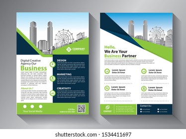
Business abstract vector template. Brochure design, cover modern layout, annual report, poster, flyer in A4 with colorful triangles, geometric shapes for tech, science, market with light background