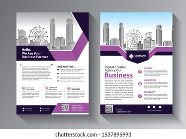Business abstract vector template. Brochure design flyer in A4 with colorful shapes 