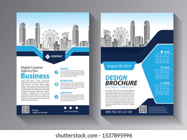 Business abstract vector template. Brochure design flyer in A4 with colorful shapes 