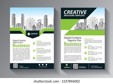 Business abstract vector template. Brochure design flyer in A4 with colorful shapes 