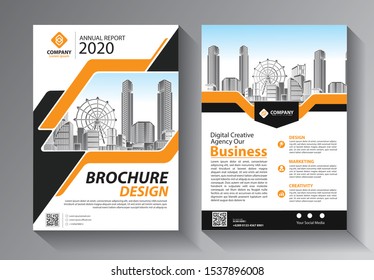Business abstract vector template. Brochure design flyer in A4 with colorful shapes 