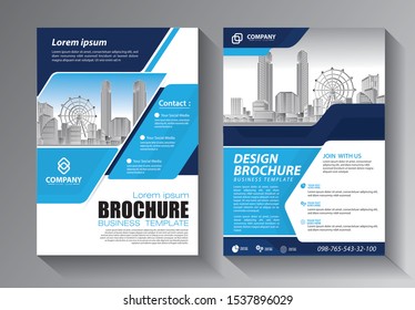 Business abstract vector template. Brochure design flyer in A4 with colorful shapes 