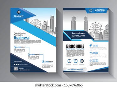 Business abstract vector template. Brochure design flyer in A4 with colorful shapes 