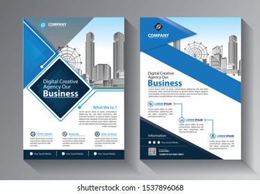 Business abstract vector template. Brochure design flyer in A4 with colorful shapes 