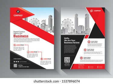 Business abstract vector template. Brochure design flyer in A4 with colorful shapes 