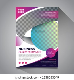 Business abstract vector template for Brochure, Annual Report, Magazine, Poster, Corporate Presentation, Portfolio, Flyer, Market, infographic with purple and pink color 