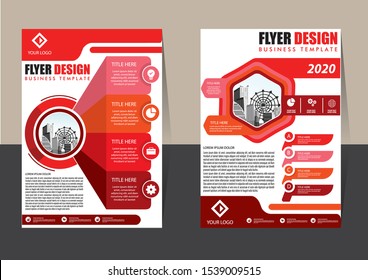 Business abstract vector template Brochure design cover modern layout annual report poster flyer in A4 with colorful triangles geometric shapes for tech science market with light background