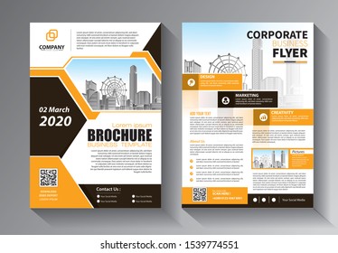 Business abstract vector template. Brochure design, cover modern layout, annual report, poster, flyer in A4 with colorful triangles, geometric shapes for tech, science, market with light background