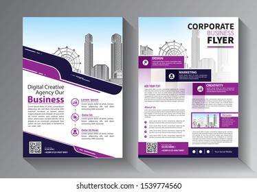 Business abstract vector template. Brochure design, cover modern layout, annual report, poster, flyer in A4 with colorful triangles, geometric shapes for tech, science, market with light background