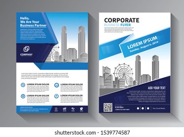 Business abstract vector template. Brochure design, cover modern layout, annual report, poster, flyer in A4 with colorful triangles, geometric shapes for tech, science, market with light background
