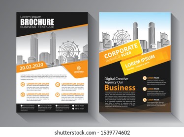 Business abstract vector template. Brochure design, cover modern layout, annual report, poster, flyer in A4 with colorful triangles, geometric shapes for tech, science, market with light background