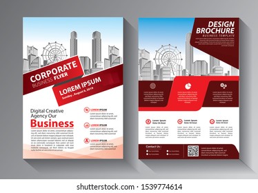 Business abstract vector template. Brochure design, cover modern layout, annual report, poster, flyer in A4 with colorful triangles, geometric shapes for tech, science, market with light background
