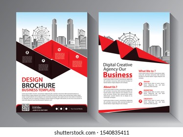 Business abstract vector template. Brochure design, cover modern layout, annual report, poster, flyer in A4 with colorful triangles, geometric shapes for tech, science, market with light background