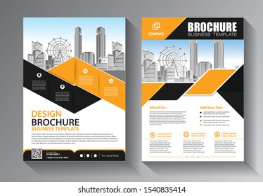Business abstract vector template. Brochure design, cover modern layout, annual report, poster, flyer in A4 with colorful triangles, geometric shapes for tech, science, market with light background