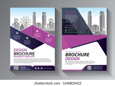 Business abstract vector template. Brochure design, cover modern layout, annual report, poster, flyer in A4 with colorful triangles, geometric shapes for tech, science, market with light background