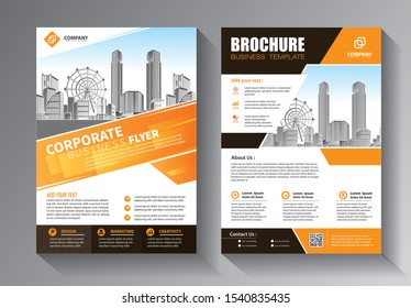 Business abstract vector template. Brochure design, cover modern layout, annual report, poster, flyer in A4 with colorful triangles, geometric shapes for tech, science, market with light background