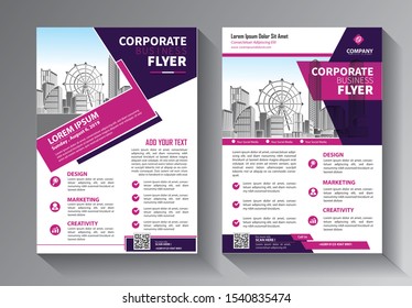 Business abstract vector template. Brochure design, cover modern layout, annual report, poster, flyer in A4 with colorful triangles, geometric shapes for tech, science, market with light background