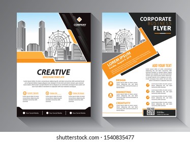 Business abstract vector template. Brochure design, cover modern layout, annual report, poster, flyer in A4 with colorful triangles, geometric shapes for tech, science, market with light background