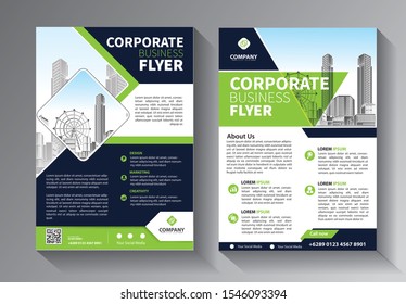 Business abstract vector template. Brochure design, cover modern layout, annual report, poster, flyer in A4 with colorful triangles, geometric shapes for tech, science, market with light background