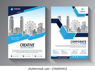 Business abstract vector template. Brochure design, cover modern layout, annual report, poster, flyer in A4 with colorful triangles, geometric shapes for tech, science, market with light background