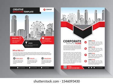 Business abstract vector template. Brochure design, cover modern layout, annual report, poster, flyer in A4 with colorful triangles, geometric shapes for tech, science, market with light background