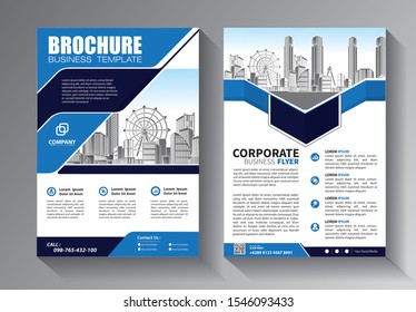 Business abstract vector template. Brochure design, cover modern layout, annual report, poster, flyer in A4 with colorful triangles, geometric shapes for tech, science, market with light background