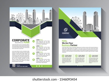 Business abstract vector template. Brochure design, cover modern layout, annual report, poster, flyer in A4 with colorful triangles, geometric shapes for tech, science, market with light background