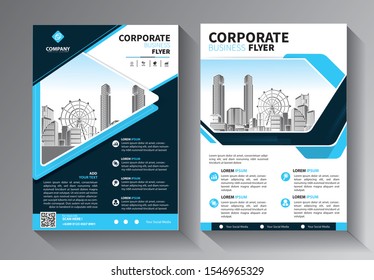 Business abstract vector template. Brochure design, cover modern layout, annual report, poster, flyer in A4 with colorful triangles, geometric shapes for tech, science, market with light background