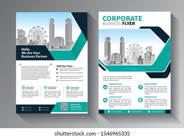 Business abstract vector template. Brochure design, cover modern layout, annual report, poster, flyer in A4 with colorful triangles, geometric shapes for tech, science, market with light background