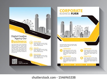 Business abstract vector template. Brochure design, cover modern layout, annual report, poster, flyer in A4 with colorful triangles, geometric shapes for tech, science, market with light background